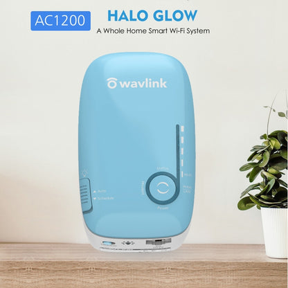 WAVLINK WN576K1 AC1200 Household WiFi Router Network Extender Dual Band Wireless Repeater (Blue), US Plug, UK Plug, EU Plug, AU Plug