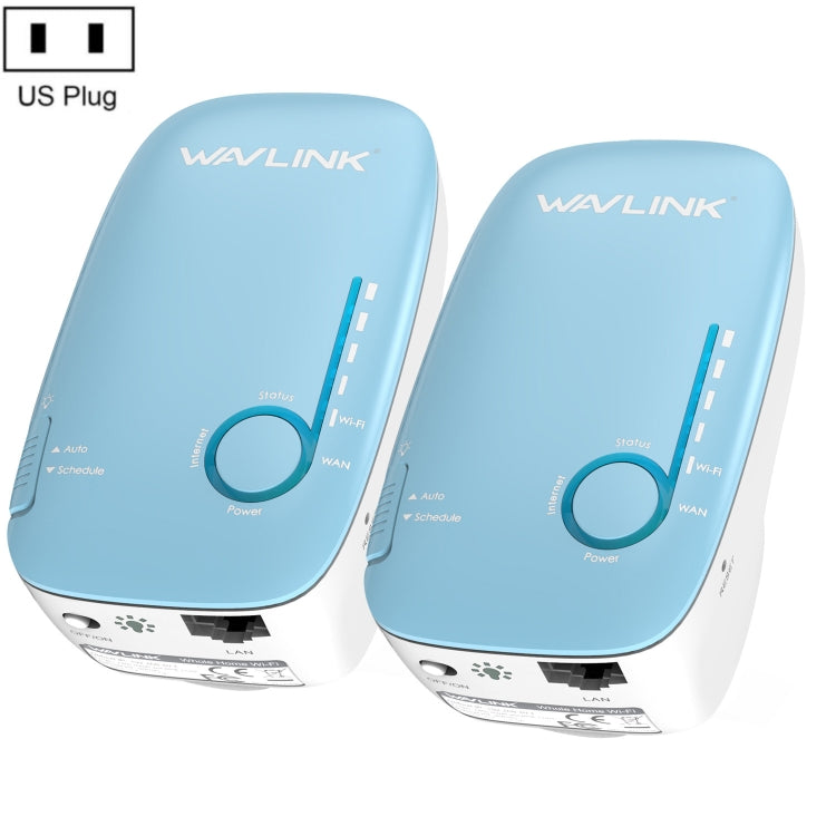 WAVLINK WN576K2 AC1200 Household WiFi Router Network Extender Dual Band Wireless Repeater (Blue), US Plug, UK Plug, EU Plug, AU Plug