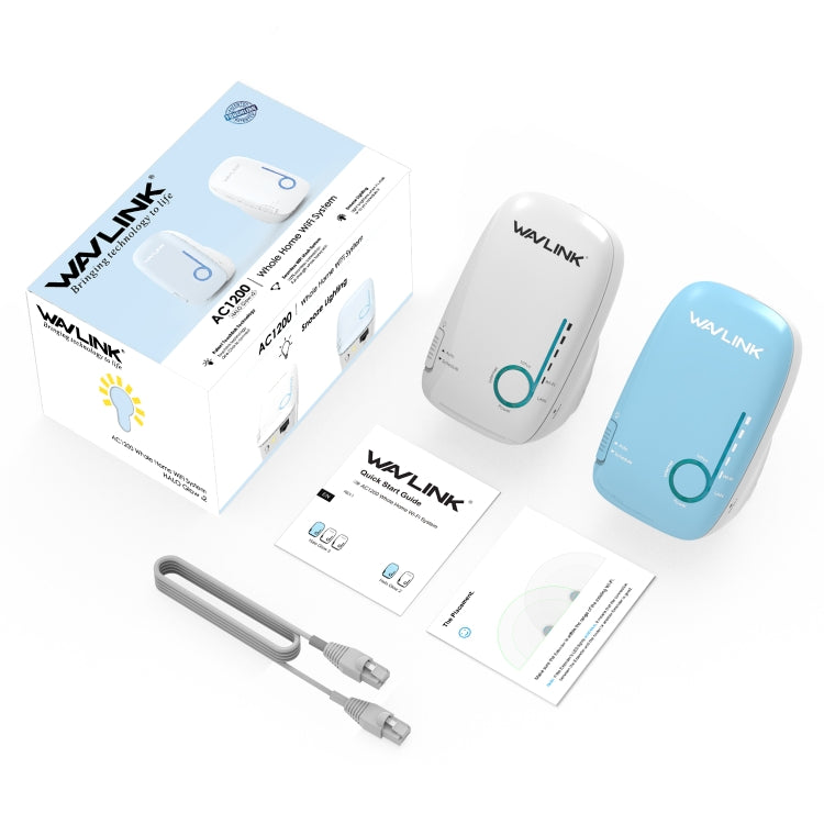 WAVLINK WN576K2 AC1200 Household WiFi Router Network Extender Dual Band Wireless Repeater (Blue), US Plug, UK Plug, EU Plug, AU Plug