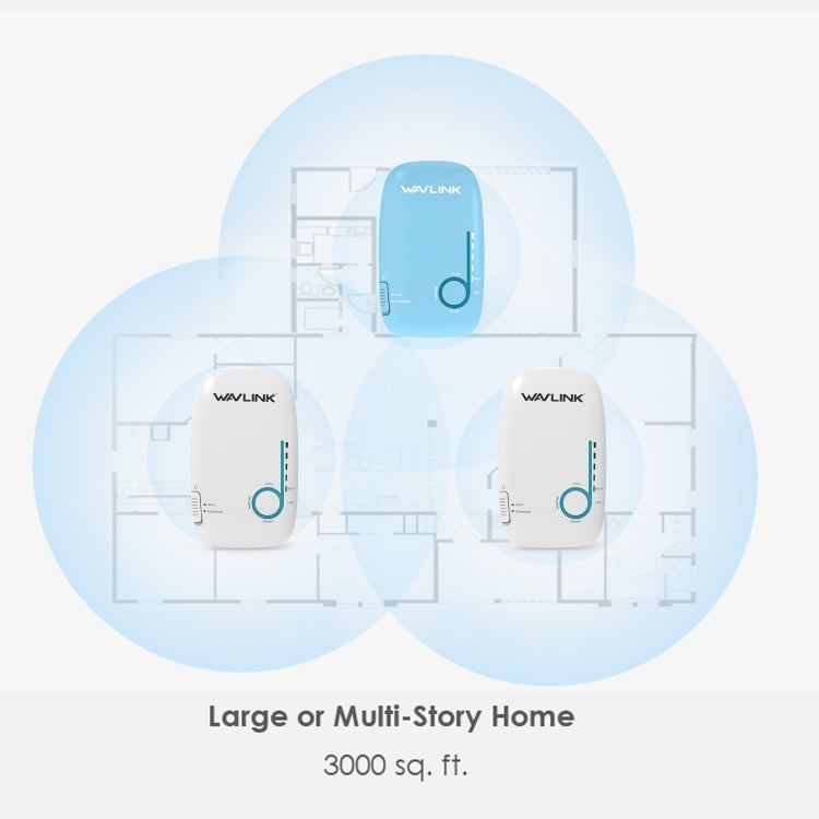 WAVLINK WS-WN576A2 AC750 Household WiFi Router Network Extender Dual Band Wireless Repeater, US Plug, UK Plug, EU Plug, AU Plug