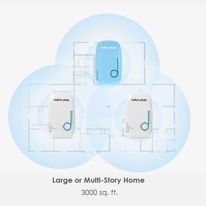 WAVLINK WS-WN576A2 AC750 Household WiFi Router Network Extender Dual Band Wireless Repeater, US Plug, UK Plug, EU Plug, AU Plug