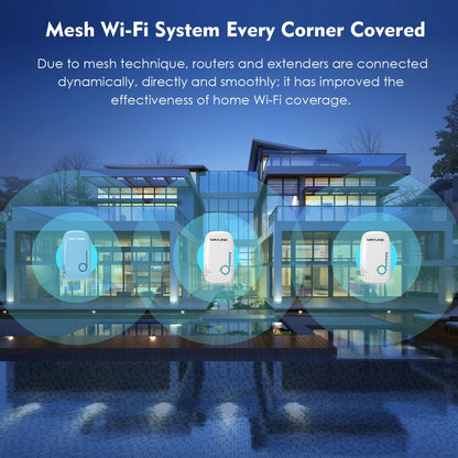 WAVLINK WS-WN576A2 AC750 Household WiFi Router Network Extender Dual Band Wireless Repeater, US Plug, UK Plug, EU Plug, AU Plug