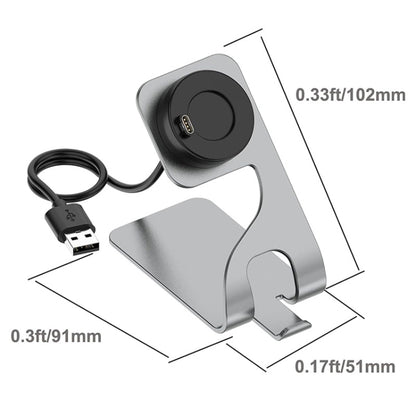 JUNSUNMAY For Garmin Venu 3 / Venu 3S USB Port Aluminum Alloy Watch Charger Holder, Length: 1.5m