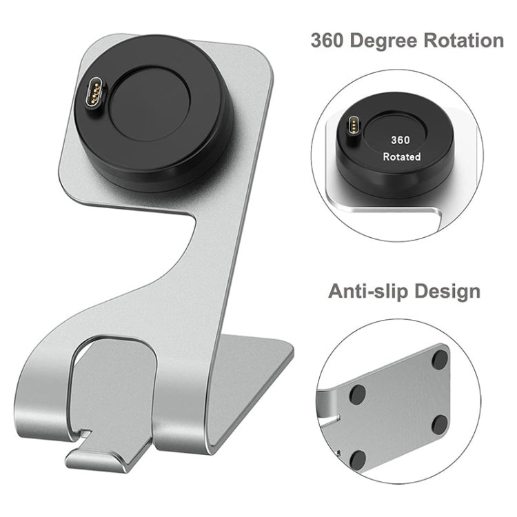 JUNSUNMAY For Garmin Venu 3 / Venu 3S USB Port Aluminum Alloy Watch Charger Holder, Length: 1.5m
