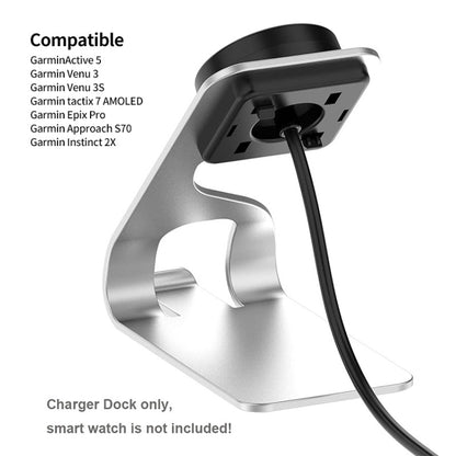 JUNSUNMAY For Garmin Venu 3 / Venu 3S USB Port Aluminum Alloy Watch Charger Holder, Length: 1.5m