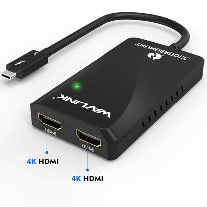 WAVLINK WL-UTA01H Type-C Thunderbolt 3 to Dual HDMI Multi-Screen Extender Splitter Adapter, WL-UTA01H
