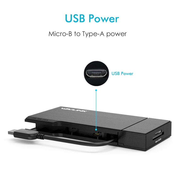 WAVLINK WL-UG39DH2 USB3.0 to HD / VGA / Gigabit Ethernet Splitter Adapter, UG39DH2