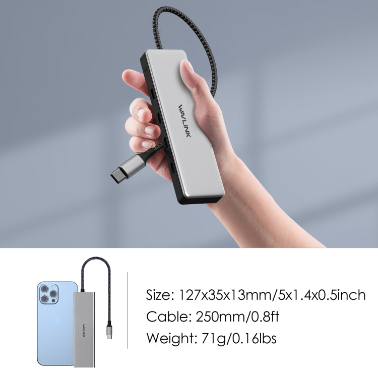 WAVLINK WL-UHP3411 10G Data Transfer Hub 4-in-1 Type-C to 4 USB-C 3.2 Gen2 Ports Adapter, WAVLINK WL-UHP3411