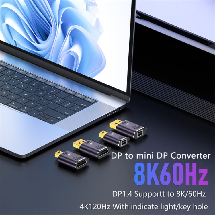 DP 1.4 to DP Adapter 8K 60Hz HD Video Transmission Expanding, DP1.4 male to mini DP female, DP1.4 male to DP 1.4 female, mini DP male to mini DP female, mini DP male to DP 1.4 female