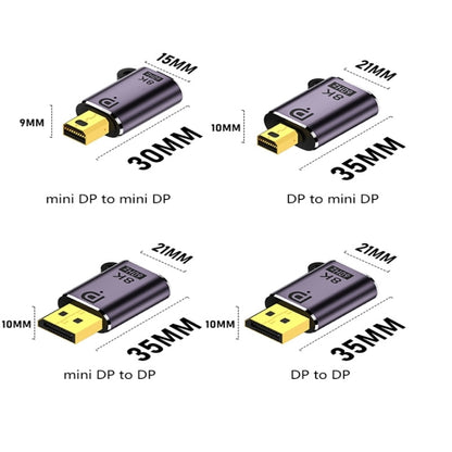 DP 1.4 to DP Adapter 8K 60Hz HD Video Transmission Expanding, DP1.4 male to mini DP female, DP1.4 male to DP 1.4 female, mini DP male to mini DP female, mini DP male to DP 1.4 female