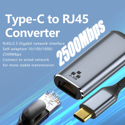Type-C to RJ45 2500Mbps Ethernet Adapter, Type-C to RJ45