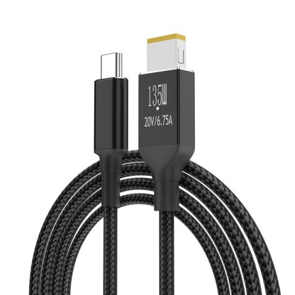 PD 135W Type-C to Big Square USB Port Charging Cable For Lenovo Thinkpad/ThinkBook/Xiaoxin, Length: 1.8m, 135W, 100W