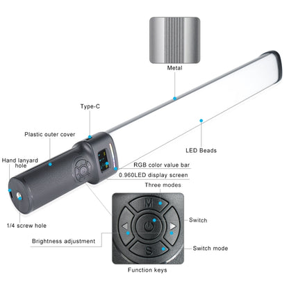 VLOGLITE W270RGB Live Streaming E-Sports Handheld Fill Light LED Studio Light, US Plug, UK Plug, EU Plug