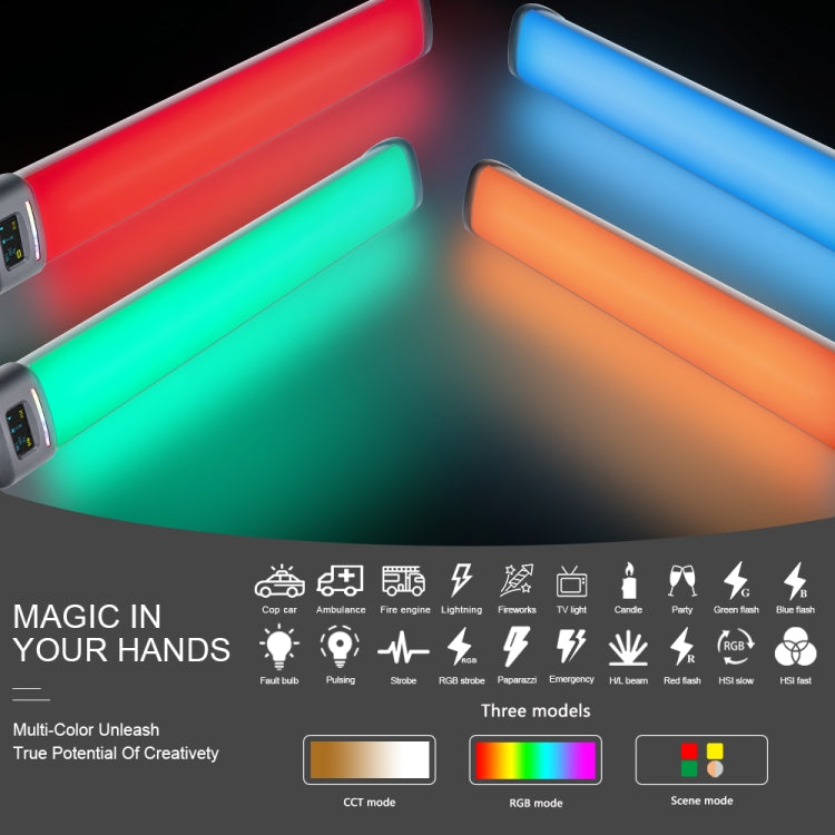 VLOGLITE W270RGB Live Streaming E-Sports Handheld Fill Light LED Studio Light, US Plug, UK Plug, EU Plug