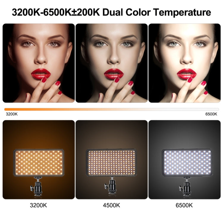 VLOGLITE W228 Dual Color Temperature Portable Photographic Fill Light High-Brightness Video Light, W228
