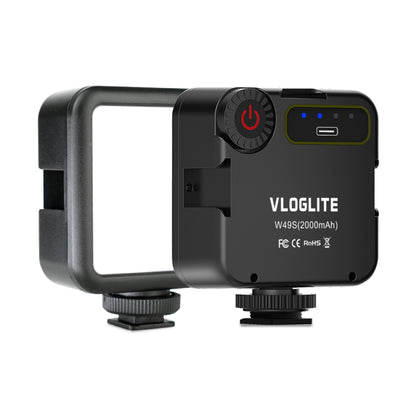 VLOGLITE W49S Adjustable Brightness Mini Beauty Video Light Photography Live Streaming LED Fill Light, W49S