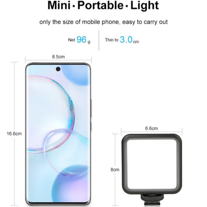 VLOGLITE W49S Adjustable Brightness Mini Beauty Video Light Photography Live Streaming LED Fill Light, W49S