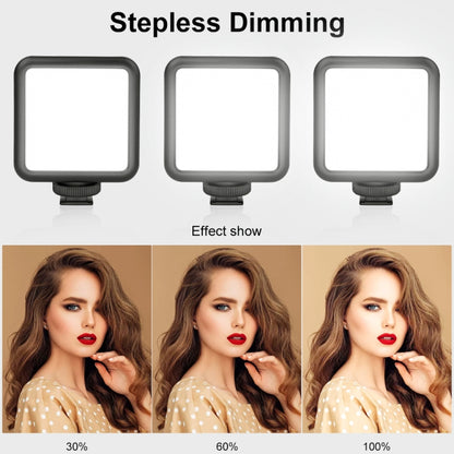 VLOGLITE W49S Adjustable Brightness Mini Beauty Video Light Photography Live Streaming LED Fill Light, W49S
