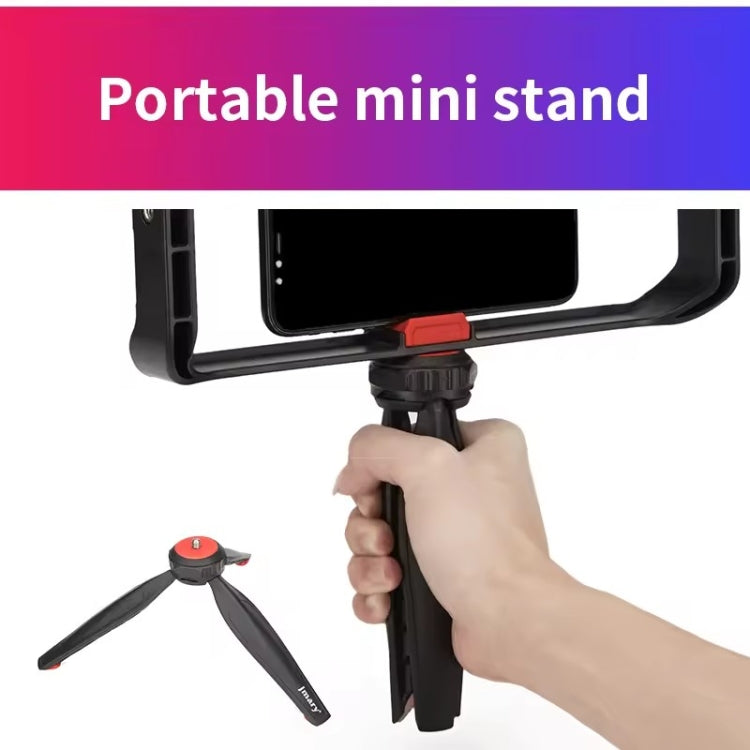 JMARY MT-33 Phone Stand Tripod ABS Video Recording Vlog Mobile Phone Rig Cage, MT-33