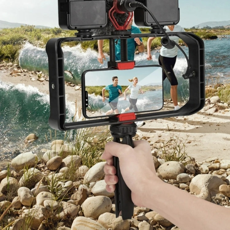 JMARY MT-33 Phone Stand Tripod ABS Video Recording Vlog Mobile Phone Rig Cage, MT-33