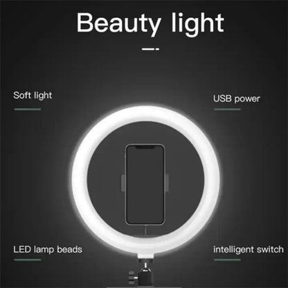 JMARY FM-536A 10 inch Ring Live Fill Light Streaming Stand Beauty Light Set, FM-536A