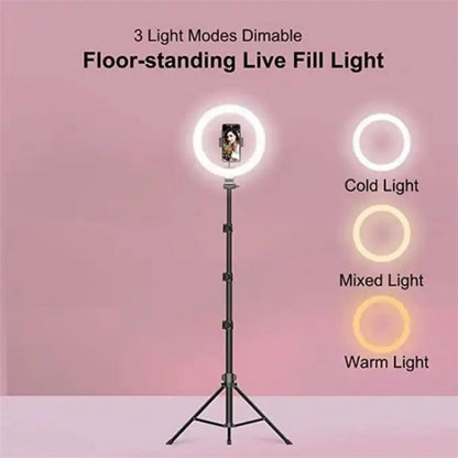 JMARY FM-536A 10 inch Ring Live Fill Light Streaming Stand Beauty Light Set, FM-536A