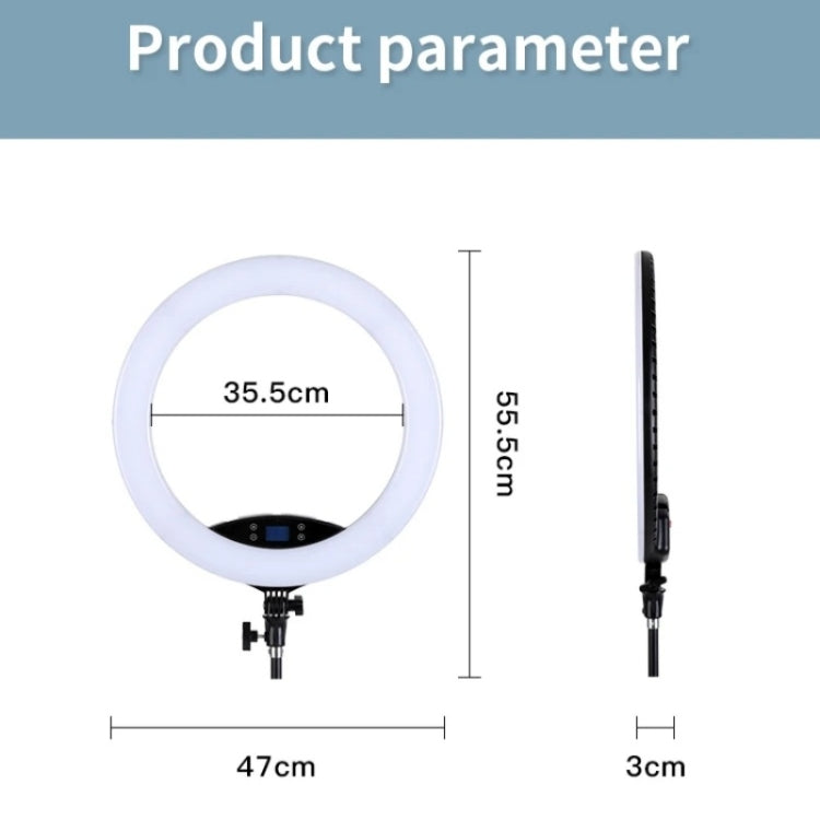 JMARY FM-19RS Photography LED Ring Fill Light 19-inch Touch Control Beauty Light, US Plug, EU Plug