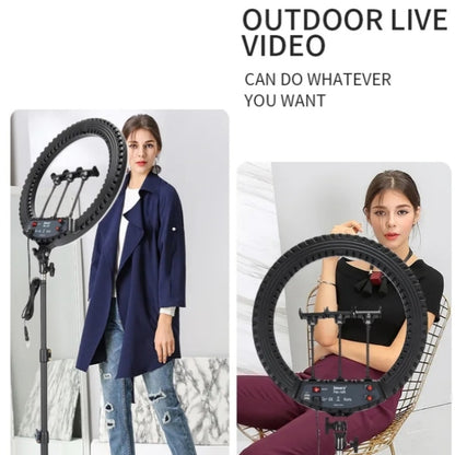 JMARY FM-18R LED Beauty Ring Light 18-inch Photography Live Streaming Fill Light, US Plug, EU Plug