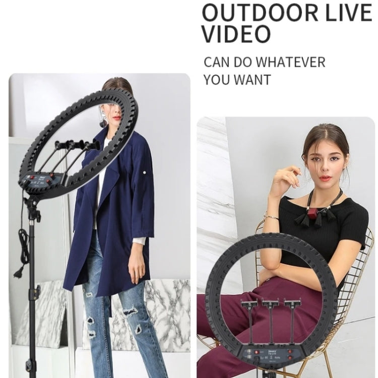 JMARY FM-21R With Remote Control Phone Clip 21-inch Dimmable LED Ring Light, US Plug, EU Plug