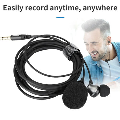 JMARY MC-R5 Lavalier 3.5mm Port Wired Microphone With Sound Monitoring Earphone, Length: 3m, MC-R5