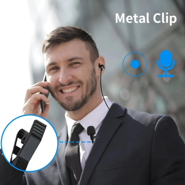 JMARY MC-R5 Lavalier 3.5mm Port Wired Microphone With Sound Monitoring Earphone, Length: 3m, MC-R5