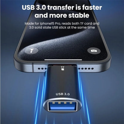JS-72 USB Drive 2 in 1 Card Reader High-Speed USB 3.0 Converter USB-C/Type-C OTG Adapter