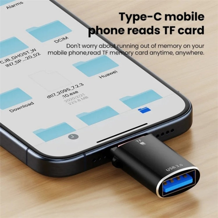 JS-72 USB Drive 2 in 1 Card Reader High-Speed USB 3.0 Converter USB-C/Type-C OTG Adapter