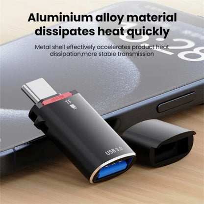 JS-72 USB Drive 2 in 1 Card Reader High-Speed USB 3.0 Converter USB-C/Type-C OTG Adapter