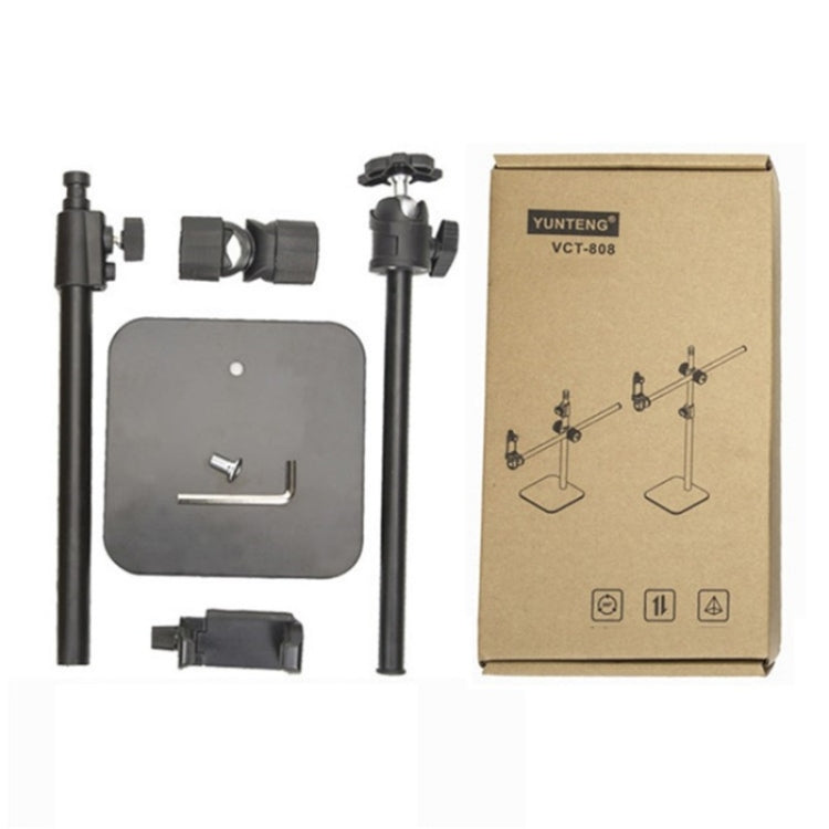 YUNTENG VCT-808 Table Phone Clip Holder Microphone DSLR Camera Desktop Mount Stand, VCT-808