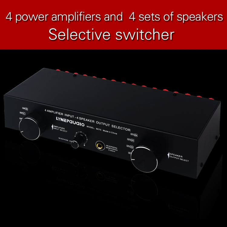 4 Input 4 Ooutput Power Amplifier Speaker Selector Switcher Speaker Comparator, 4 Input 4 Ooutput