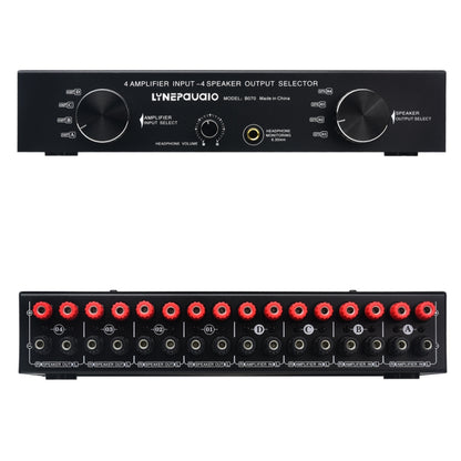 4 Input 4 Ooutput Power Amplifier Speaker Selector Switcher Speaker Comparator, 4 Input 4 Ooutput