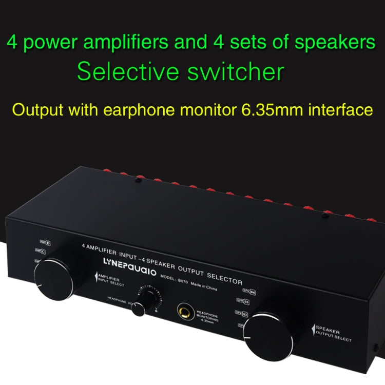 4 Input 4 Ooutput Power Amplifier Speaker Selector Switcher Speaker Comparator, 4 Input 4 Ooutput