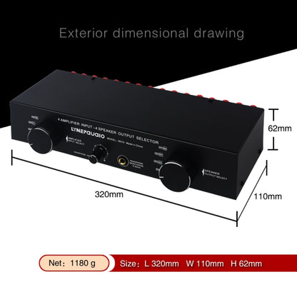 4 Input 4 Ooutput Power Amplifier Speaker Selector Switcher Speaker Comparator, 4 Input 4 Ooutput