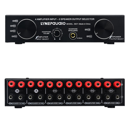 4 Input 2 Output or 2 In 4 Out Power Amplifier Speaker Selector Switcher, 4 Input 2 Output or 2 In 4 Out