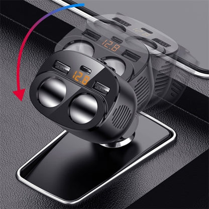 C06Q Dual USB + Type-C Cigarette Lighter PD 18W / QC3.0 Fast Charging Car Charger