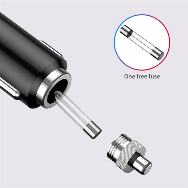 C06Q Dual USB + Type-C Cigarette Lighter PD 18W / QC3.0 Fast Charging Car Charger