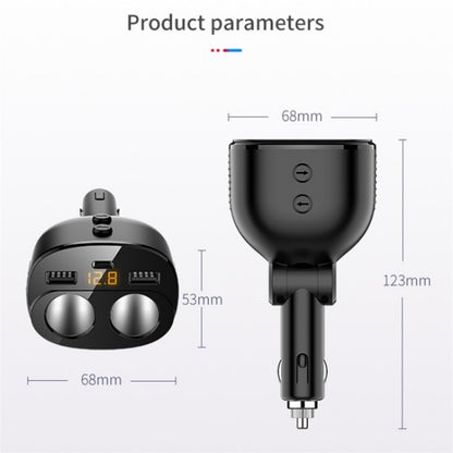 C06Q Dual USB + Type-C Cigarette Lighter PD 18W / QC3.0 Fast Charging Car Charger