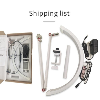 HD-M3X For Eyelash Extensions / Tattoo / Nail Art Lighting Lamp 16 inch Clip-on Half Moon Desk Lamp, US Plug, UK Plug, EU Plug, AU Plug