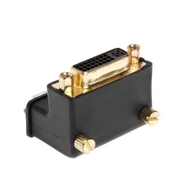 90 Degree Right Angled DVI 24+5 DVI-I Digital Dual Link Male To Female Extension Adapter for HDTV LCD Monitor