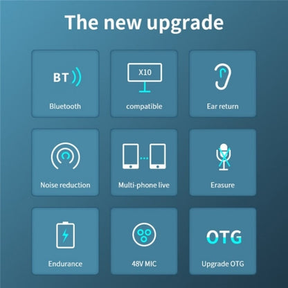 X7 48V Live Broadcast Audio Mixer Professional Microphone Live Sound Card, X7