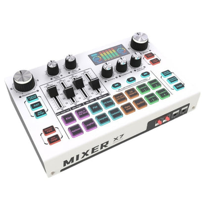 X7 48V Live Broadcast Audio Mixer Professional Microphone Live Sound Card, X7