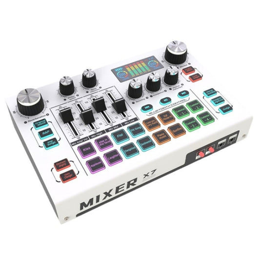 X7 48V Live Broadcast Audio Mixer Professional Microphone Live Sound Card, X7