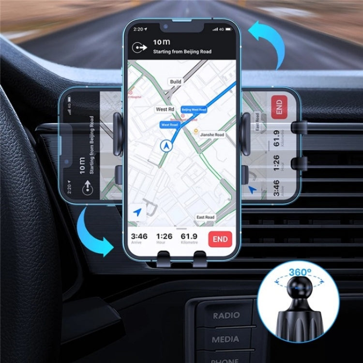 D23+CF Car Air Conditioning Outlet Navigation Mobile Phone Rotation Holder