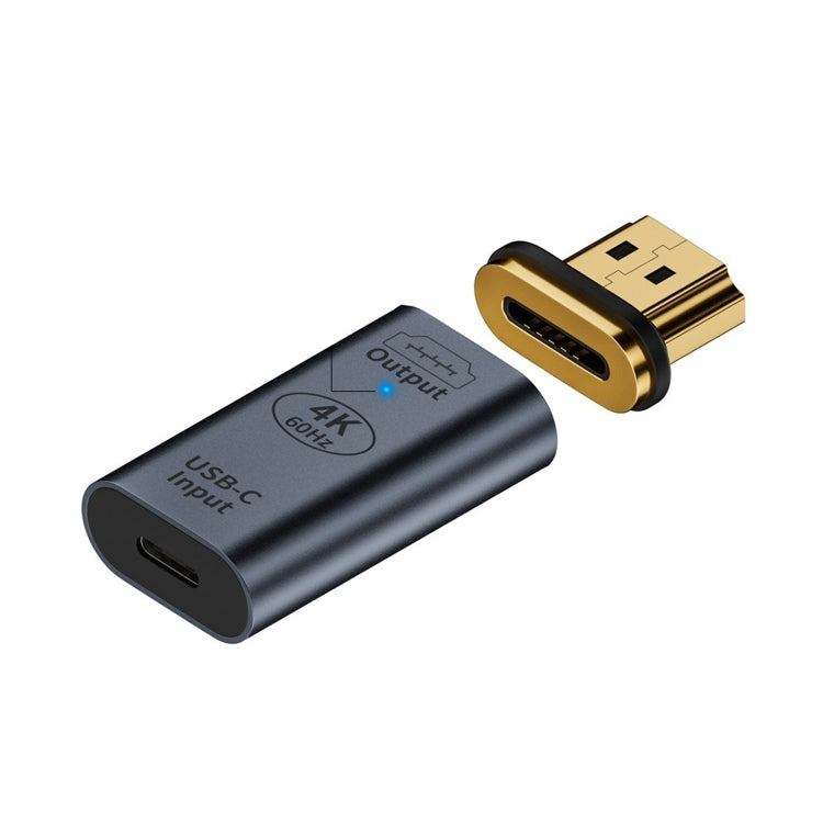 Type-C Female to HDMI 2.0 Male Converter Adapter 4K 60Hz HD Magnetic Plug